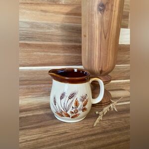 Vintage 1970's Japanese Country Wheat Ceramic Creamer